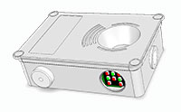 Ultrasonic sensor with integrated space light